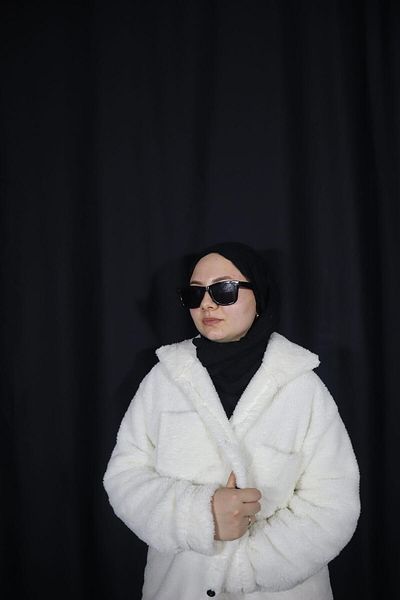 CAN White Oversize Plush Shirt