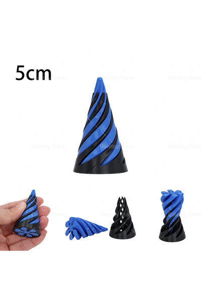 Choice لعبة مخروط حلزوني مطبوع ثلاثي الأبعاد على شكل هرم مستحيل لشجرة عيد الم...