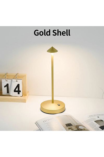Choice Gold Rechargeable Table LED Lamp Touch Sensor Night Desk Lamp for Restaurant Hotel Bar Bedroom 3 Col