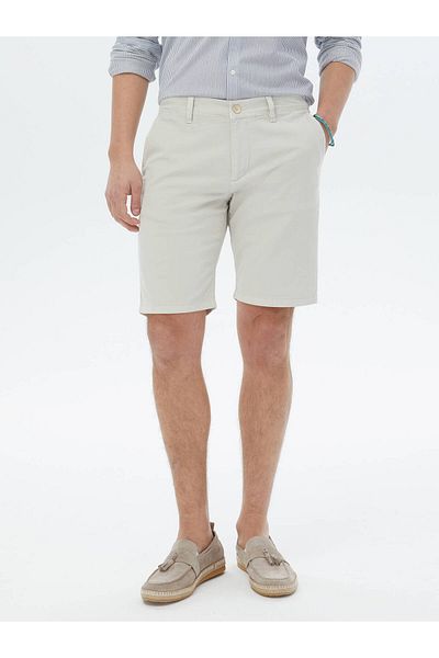 Kip Stone Woven Slim Fit Casual Cotton Blended Bermuda