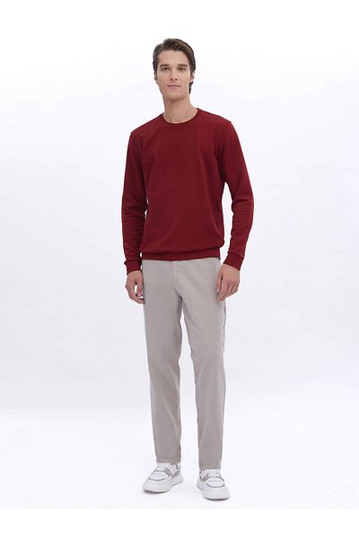 Kip Crew Neck Red Printed Sweatshirt