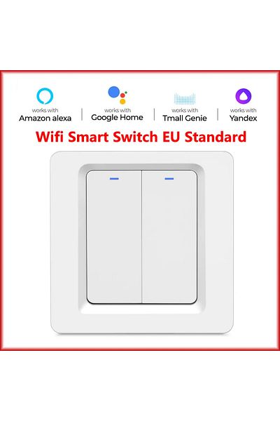 Choice European Standard 220 Volts Ds-102-white-02 Wifi Smart Home Light Switch Wall Push Button Switch 1/2