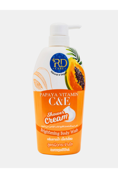 R&D CARE كريم الاستحمام بفيتامين سي وفيتامين إي من البابايا
