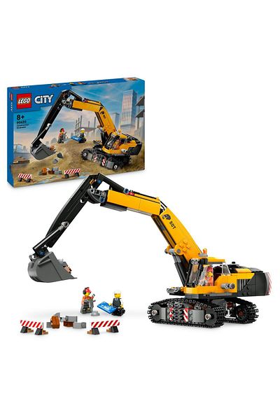 LEGO Set LEGO City - Excavator galben de constructii (60420)