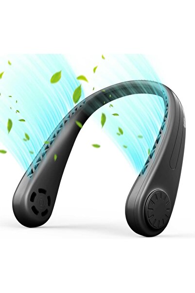 COOYA Portable Neck Fan, Mini Hand Wearable Bladeless ,Ultra-Quiet,3 Speeds Surround Rechargeable Fan