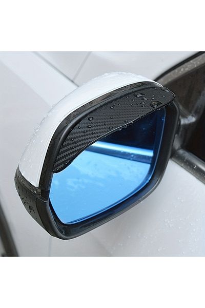 Choice black Car Rearview Mirror Rain Eyebrow Carbon Fiber Sun Visor Shade Protector Clear Vision Rain Auto