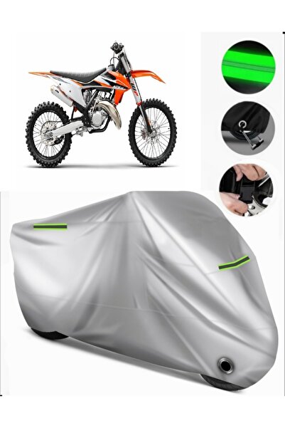 MotoEN غطاء دراجة نارية متوافق مع KTM 350 SXF Premium (متوافق مع القفل) - رمادي