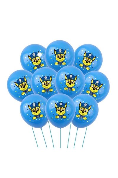 Choice set 8-10pcs Paw Dog Patrol Cartoon Balloons Marshall Chase Skye Everest 12inch Latex Globlos Toys Ch