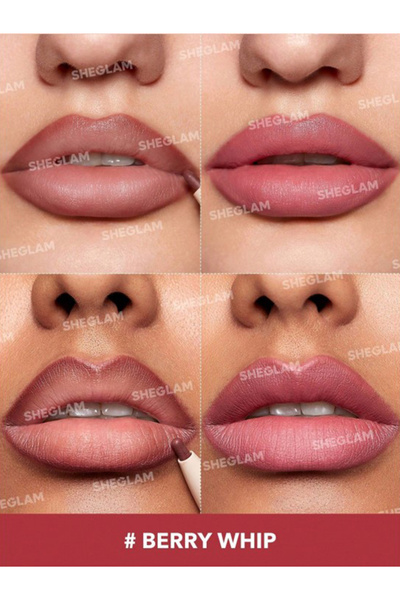 SHEGLAM Glam 101 Lipstick and Liner Duo- Berry Whip
