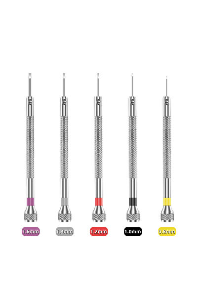 Choice5 5 قطع مفك براغي لإصلاح الساعات الدقيقة 0.8-1.6 مم مفك براغي صغير مشقو...