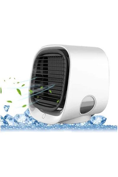 COOYA Portable Air Cooler Fan, with Night Light, Mini USB Humidifier, 3 Speeds, Multifunction