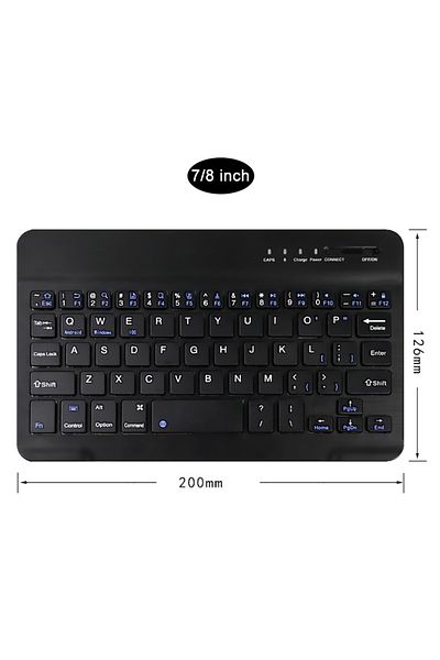 Choice 7 in Keyboard only Universal Wireless Bluetooth Keyboard with Leather Case Stand Cover for iPad 7 8
