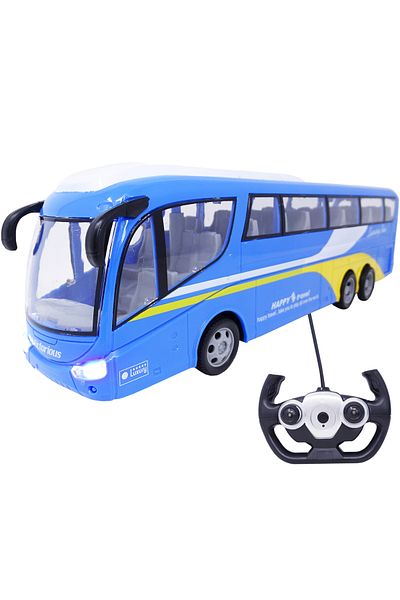 Salamandra Toy bus with remote control, blue