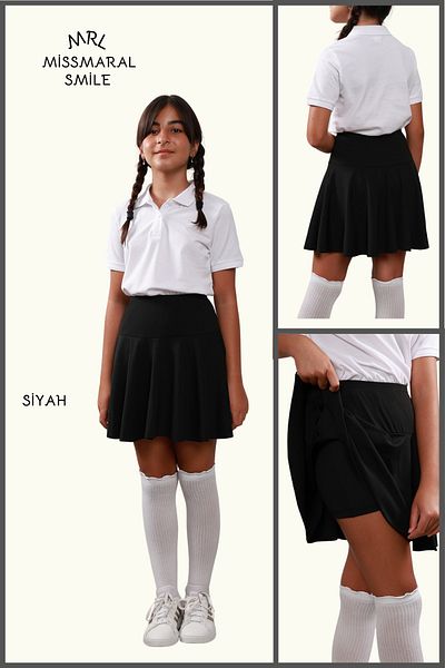 missmaral JR Flounced Shorts Φούστα με Μαύρο Καλσόν - Σορτς Tennis Skirt για αθλητική και καθημερινή χρήση