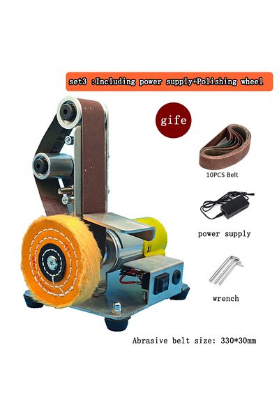Choice set3 Multifunctional Desktop Vertical Mini Electric Abrasive Belt Sandpaper Polishing Machine DIY An