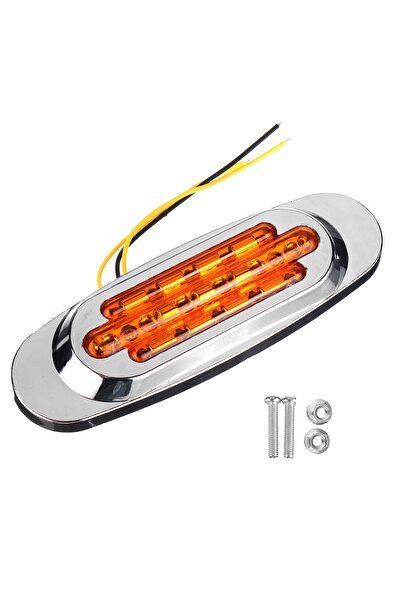 choice2 4PCS Yellow 8/4X 16LED 12-24V LED Side Marker Light Position Side Lig...