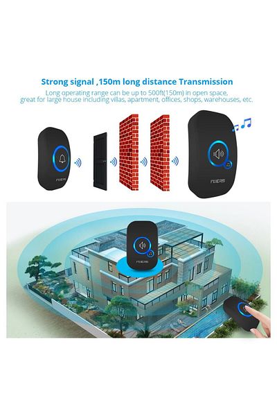 Choice Us Plug Fuers Wireless Doorbell 1000ft Range Loud Enough With 4 Volume Levels Door Welcome Chimes Le