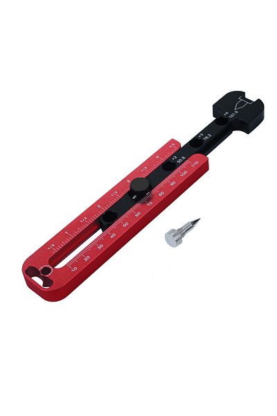 Wnew 1 Set Woodworking Precise Compass Scribe Adjustable Circle Drawing Ruler - Metric And Inch Marking G