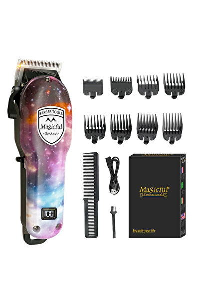 Choice ماكينة قص الشعر السحرية للرجال مع صندوق فضي، ماكينة قص الشعر الاحترافي...