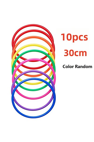 Choice 10 قطع 30 سم عشوائية 10 قطع حلقات رمي بلاستيكية هدف رمي كرنفال حديقة ا...