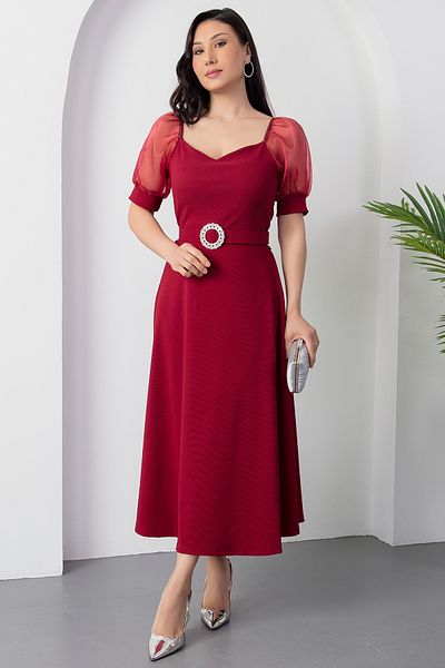 PULLIMM Rochie din tul cu decolteu cu inimă 2025-4131