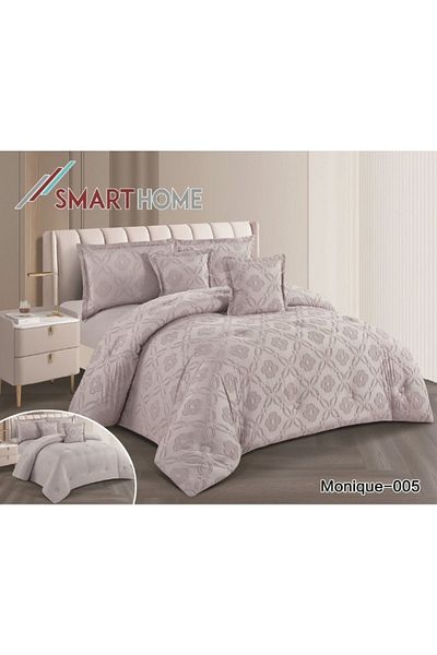 smart home Double-sided comforter set, 6-piece bedspread, 6-piece comforter, 100% microfiber