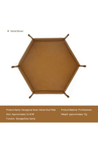 Choice 1pc Coffee Color 1pc Hexagonal Dice Tray And Miscellaneous Storage Box Board Game Dice Tray Accessor