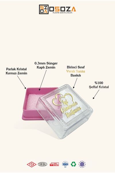 Plastik Çeyrek Altın Kutusu (pembe) Cyrk102