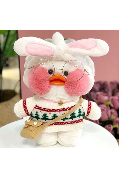 Choice 2 white 30cm Cute Lalafanfan Yellow Cafe Ducks Stuffed Soft Toy Kawaii Soothing Toys Aminal Dolls Pi