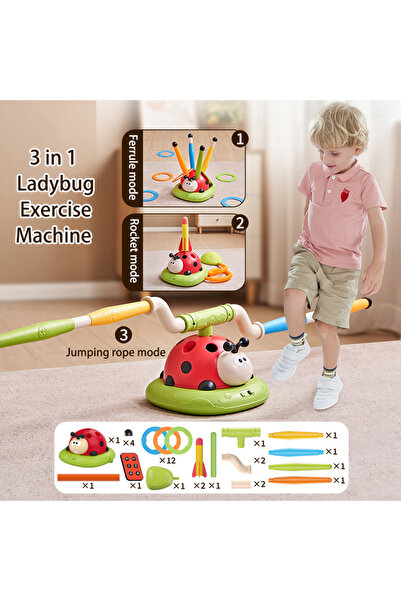Choice YKS-296Y 4 Styles Rocket Launcher Ladybug Ferrule Jump Game Machine Ou...