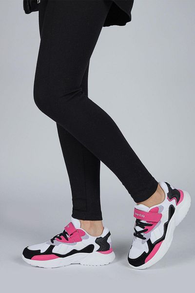 Jump 29189 Velcro White - Lilac Girl's Sneaker Casual Sneakers