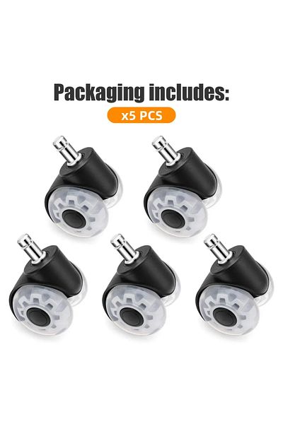 Choice 5pcs x 11MM 5PCS Universal Mute Wheel Office Chair Caster Swivel Rubber Soft Safe Rollers Furniture