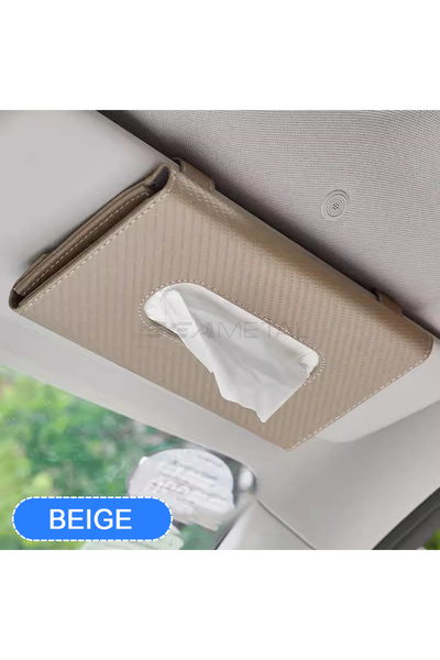 Choice1 Beige 1pc SEAMETAL Car Sunshade Plate Tissue Box Universal Auto Inter...