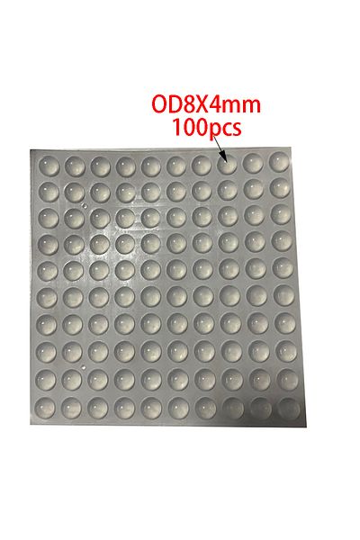 Choice OD8X4mmX100PCS 100Pcs Soft Silicone Rubber Anti Slip Bumpers Feet Pads Damper Buffer Cabinet Bumpers