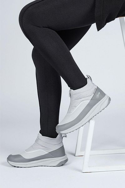 Jump 28795 Gri cu fermoar - Cizme impermeabile pentru femei gri închis