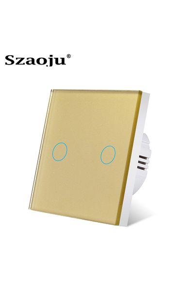 Choice Gold Touch Two Eu Touch Switch Led Crystal Glass Panel Wall Lamp Light Switch 1/2/3 Gang Ac100-240v