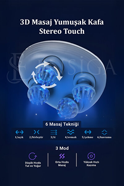 Mega Plus Baş Saç Yüz Vücut Masaj Aleti Çok Fonksiyonlu Saç Derisi Sağlık Bakımı İçin Saç Masaj Aleti