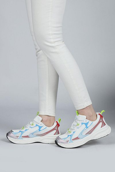 Jump 29819 White - Blue - Red Women's Sneaker Casual Sneakers
