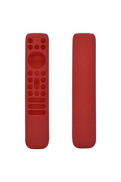 Choice red Silicone Remote Control Cover Case with Lanyard Anti Slip Television Remote Cover All Inclusive