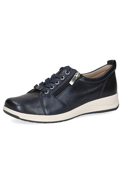 Caprice Damen Low Sneaker Low Top H-Weite 9-23752-42 Blau 883 Ocean Per. Deer Leder mit CAP Airmot./FB & CAP