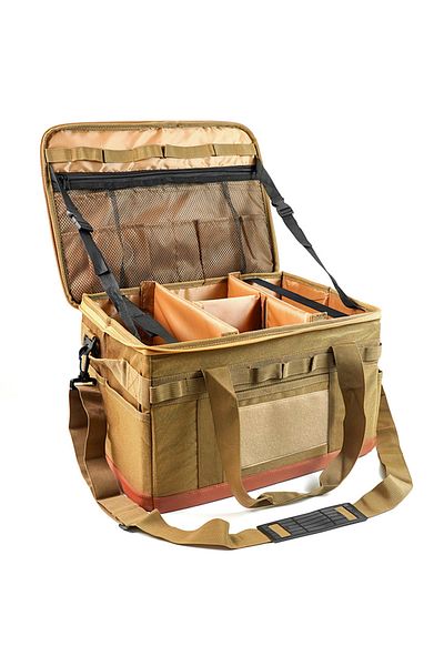 VAKIND Khaki 30L Camping Cooking Utensil Organizer Large Capacity Hard Picnic Storage Bag Detachable Multif