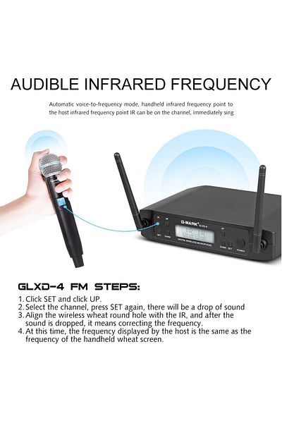 Choice GLXD4-EU plug Microphone Wireless G-MARK GLXD4 Professional UHF System Handheld Mic For Stage Speech
