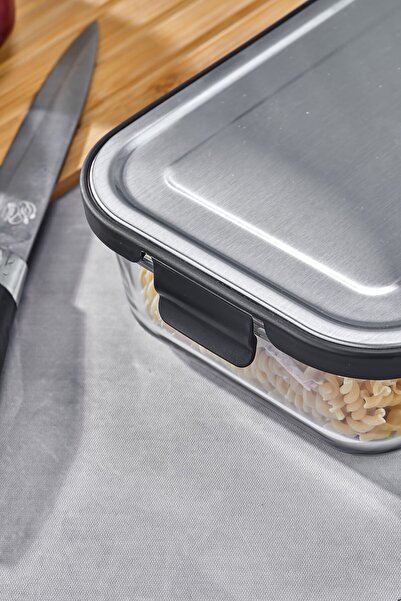 Cooker Set of 4 Stainless Steel Glass Storage Containers with Lids – Leakproof, Airtight