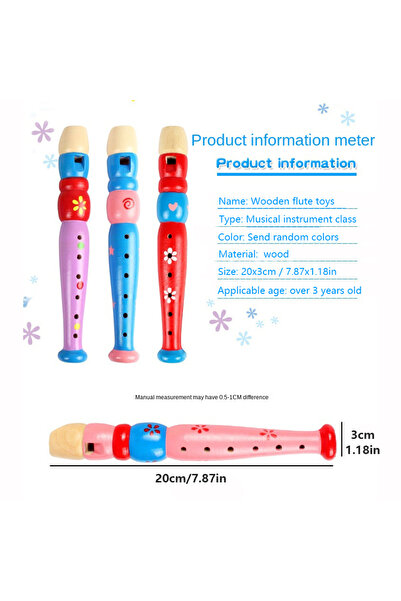 Choice 1pc Random Color Hot Colorful Wooden Flute Music Instrument Trumpet Buglet Hooter Kids Educational M