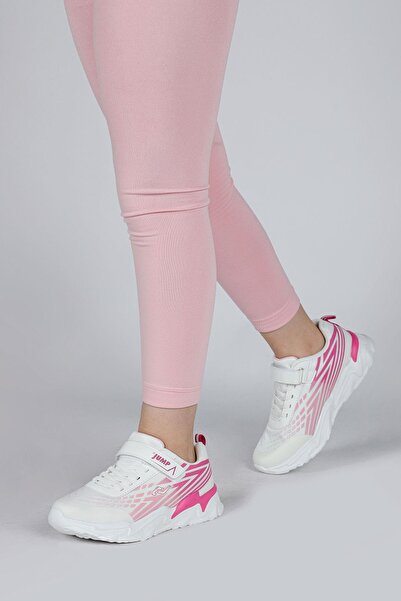 Jump 30030 Beyaz - Fuşya Kız Çocuk Sneaker Günlük Spor Ayakkabı