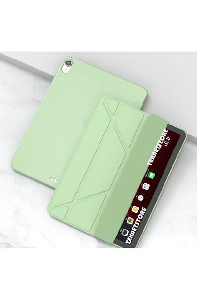 TEKNETSTORE Ipad (A16) 11. Nesil 2025 11 ınç Kılıf Kalem Bölmeli Trifolding Standlı Uyku Modlu Silikon Kapak