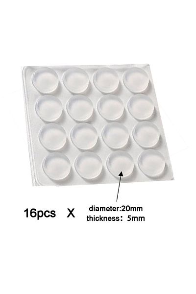 Choice OD20X5mmX16pcs 100Pcs Soft Silicone Rubber Anti Slip Bumpers Feet Pads Damper Buffer Cabinet Bumpers