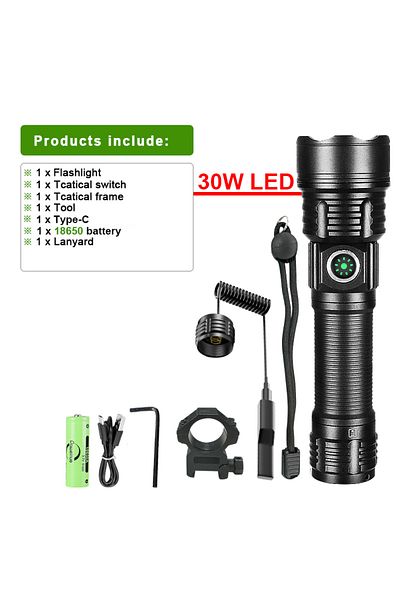 HEDELI Tactical-b Hot 10000lm Led Flashlight Military Tactical Flashlight Long Range 3000m Ultra Powerful L