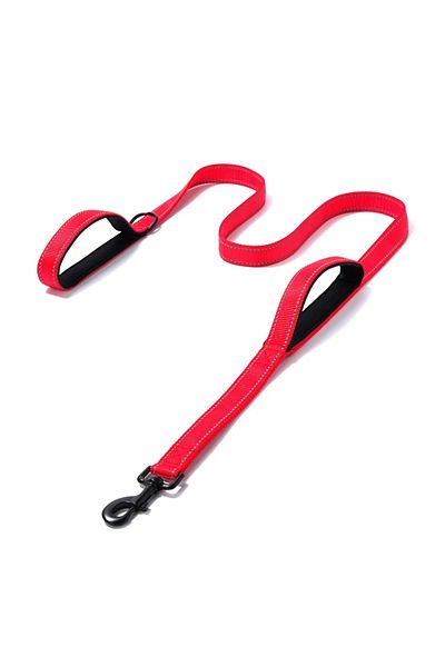 Choice XL-180cm Red Dog Leashes Outdoor Travel Dog Training Chain Heavy Duty Double Handle Lead for Greater