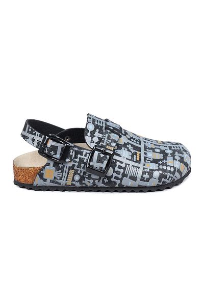 Jump 50025 Sandale pentru copii unisex cu model negru cu cataramă dublă